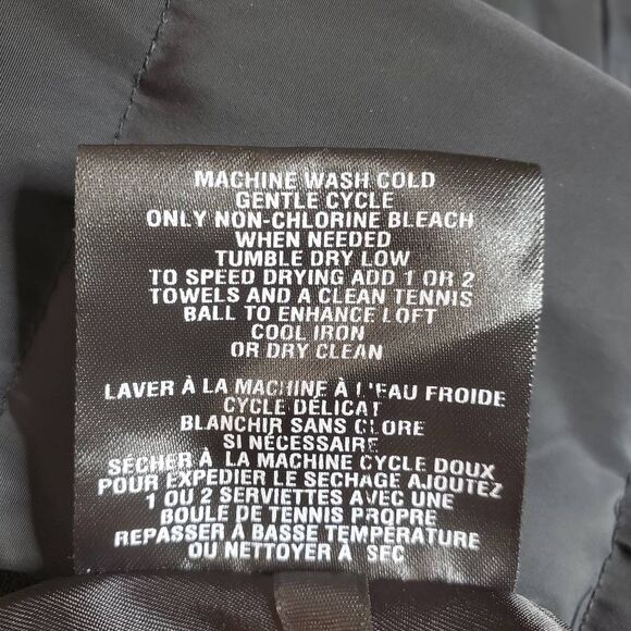 Cole Haan Signature Quilted Hooded Down Mid-Length Taffeta Puffer Coat Black XL - Picture 11 of 16